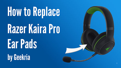 How to Replace Razer Kaira Pro Headphones Ear Pads / Cushions | Geekria