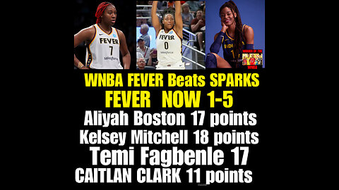 WNBAB #9. FEVER win 1st game beating the Sparks…