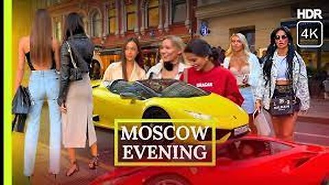 [4k] Hottest Evening Life, Russia Moscow , City Walk Tour With Russian Peoples 4K HDR #130