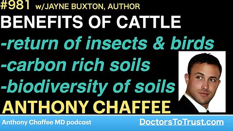ANTHONY CHAFFEE 5 | CATTLE BENEFITS -return of insects/birds -rich soils -biodiversity of soils