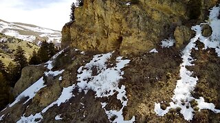 Drone view of some cliffs
