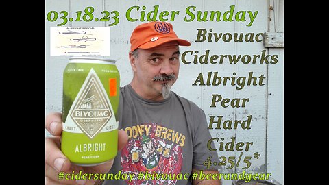 03.18.23 Cider Sunday: Bivouac Ciderworks Albright Pear Hard Cider 4.25/5