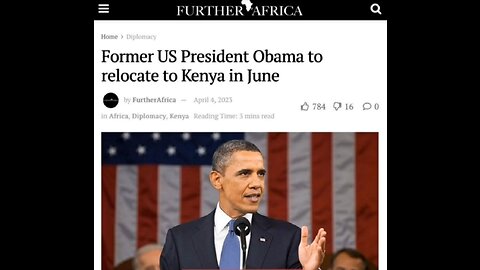 Obama fleeing to Kenya, why?