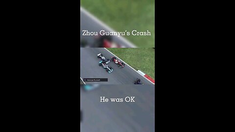 F1 2022 Guanyu Zhou's crash in the British GP