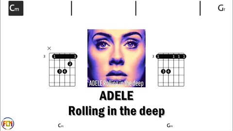 ADELE Rolling in the deep - (Chords & Lyrics like a Karaoke) HD