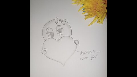 Teddy Heart Drawing