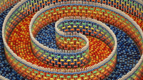 18-Year-Old Domino Artist Builds Mesmerizing Structures