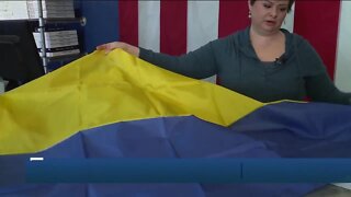 Ukraine flags selling out fast