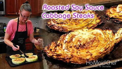 Roasted Soy Sauce Cabbage Steaks