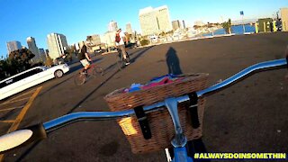 Bike ride Downtown Harbor San Diego