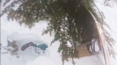 HERO Skier Saves Man Buried Head Down in Deep Snow