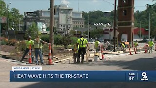 Construction crews beat heat with hydration, care