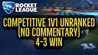Let's Play Rocket League Gameplay No Commentary Competitive 1v1 Unranked 4-3 Win