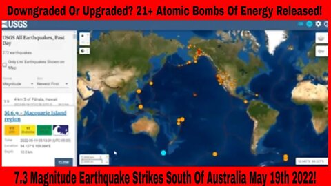 7.3 Magnitude Earthquake Strikes South Of Australia May 19th 2022!