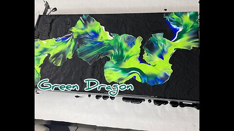 Green Dragon inspired Dutch Pour - Fluid Art Tutorial - Abstract Art - Acrylic Painting