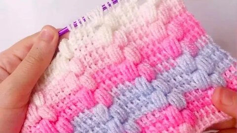 🧶Super Easy Tunisian Crochet Baby Blanket For Beginners