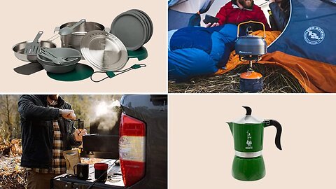 Camping Kitchen Equipment Camping Cooking Utensils Set Portable Picnic Cookware Bag Campfire Ba...