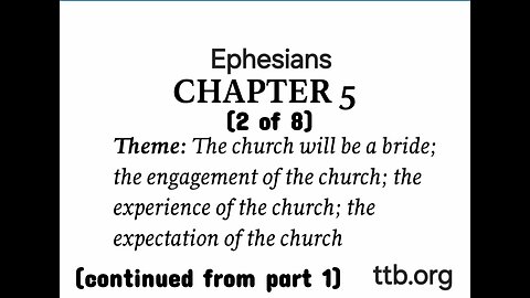 Ephesians Chapter 5 (Bible Study) (2 of 8)