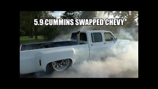 SQUARE BODY CHEVY DUALLY CUMMINS SWAPPED BURNOUTS