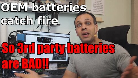 OEM batteries explode, so 3rd party batteries are bad. Nice job, CNBC.