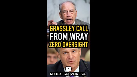 FBI Director Christopher Wray Took SIX MONTHS to return Senator Grassley's Call #shorts