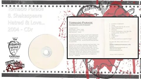 Tornado Parade - Hatred & Love Coexist - 8. Shakespeare. (2004 CD) Mt. Pleasant, MI Metal.