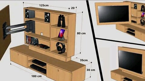 HOW TO MAKE A TV PANEL WITH FLOATING CABINET STEP BY STEP