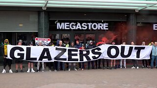 Manchester United fans protest against Glazer regime as new home shirt is launched