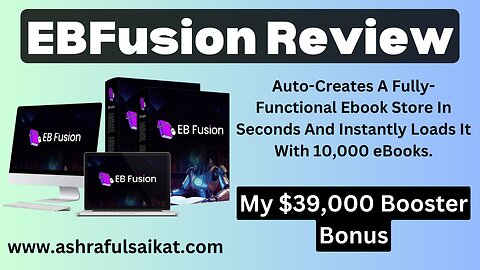 EBFusion Review-Functional Ebook Store In Seconds (EBFusion App By Rick NG)