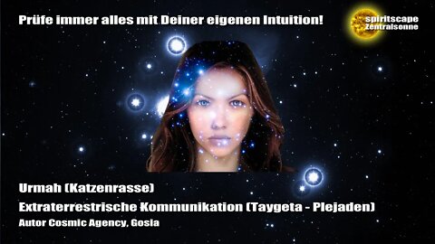 Cosmic Agency - Urmah (Katzenrasse) - Extraterrestrische Kommunikation (Taygeta - Plejaden)