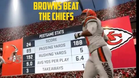 Cleveland Browns Beat Kansas City Chiefs #Madden20 #Online #Win #H2H #GoodGame