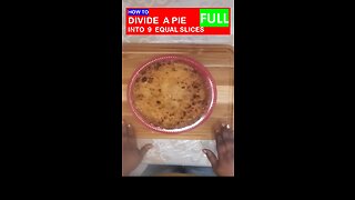 How to Divide a Pie into 9 Equal Slices
