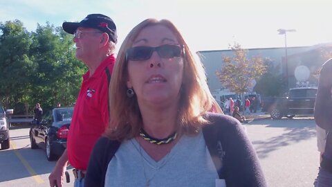 A lady from Manchester after the Trump Rally in bedford NH 9 29 16