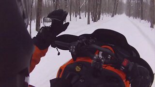 Snowmobile Trail Riding (Petoskey Michigan) Part 3