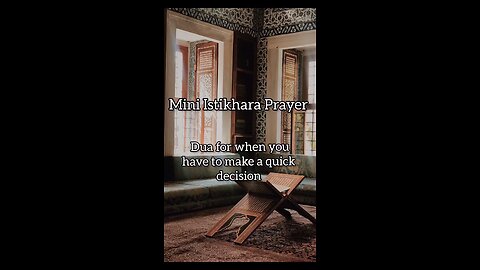 Mini Istikhara 🌸 Ask for help to Allah