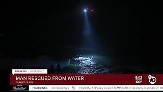 Man rescued from waters off Sunset Cliffs, as search continues for others