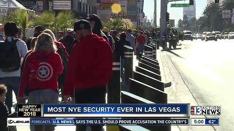 Unprecedented level of security for New Year's Eve in Las Vegas