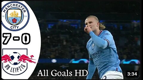 Manchester City vs Leipzig 7-0 Highlights extended Goals 2023 Champions league