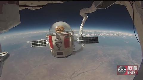 VIDEO: Kentucky Fried Chicken launches chicken sandwich into space