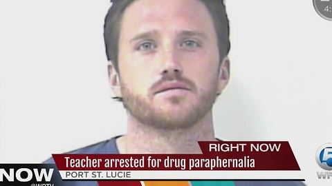 Teacher arrested for drug paraphernalia