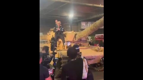 Jake Paul Rides Up In A TANK To His Boxing Match