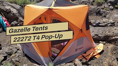 Gazelle Tents 22272 T4 Pop-Up Portable Camping Hub Tent, Easy Instant Set Up in 90 Seconds, 4 P...