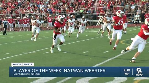 Milford running back Natwan Webster voted WCPO player of the week