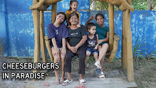 Philippines Lifestyle - Cheeseburger and Fries Dinner on the Beach!