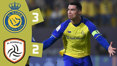 "Ronaldo Magic: Unbelievable Goal in Al Nassr vs Al Shabab 3-2 Clash - 2023 Highlights"