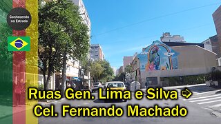 🚗🌞 Dirigindo por Porto Alegre, ruas Lima e Silva ➡️ Fernando Machado.