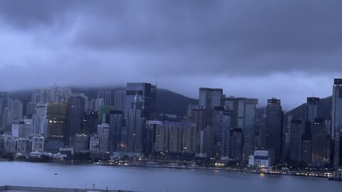 beautiful sunrise Victoria Harbour view