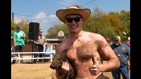 Frio River Fest Wild Hog Sacking Free-For-All At The End