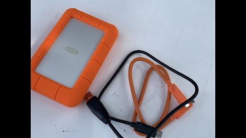 LaCie Rugged USB-C 3.1 Gen 1 Portable 5TB External Hard Drive 2.5 Orange & Silver (08-10-2021)