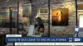 California's COVID sick leave to end